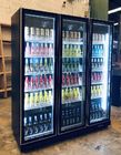 Do refrigerador de vidro da porta do preto do refrigerador da barra da cerveja refrigerador ereto da bebida da garrafa de vidro
