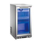 Fã que refrigera o único refrigerador de vidro da barra da porta, refrigerador de aço inoxidável do vidro da barra
