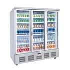 Conduzido iluminando o refrigerador comercial da bebida, refrigerador da exposição de 3 portas