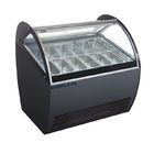 O congelador de vidro curvado 16 da mostra do gelado filtra a cor personalizada 1510*1100*1280mm