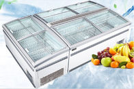 Armário de exposição combinado alimento congelado supermercado do congelador da ilha