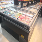 Mostra combinada comercial do congelador da ilha do supermercado
