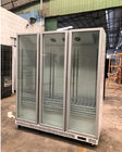 Congelador de refrigerador vertical comercial da exposição de 4 portas de vidro