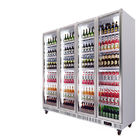 Congelador de refrigerador vertical comercial da exposição de 4 portas de vidro