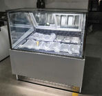 Mostra comercial do congelador de Gelato do refrigerador da exposição do gelado de porta deslizante