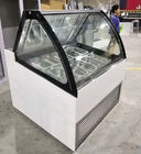 Congelador do gelado da mostra da exposição do picolé do projeto moderno com vidro da Anti-névoa da dupla camada
