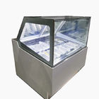 Mostra refrigerada Gelato comercial da exposição do gelado