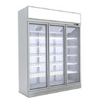 O congelador de vidro ereto comercial da porta, automóvel degela o refrigerador congelado da exposição do alimento