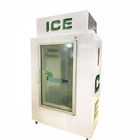 Grande congelador de vidro interno comercial do armazenamento do saco de gelo da porta dos recipientes de armazenamento do gelo