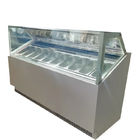 Única mostra do gelado de congelador de refrigerador de Gelato do italiano da fileira