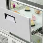 Refrigerador de mármore 1030W da exposição da padaria da base SS304 com gaveta