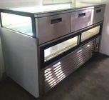 Refrigerador de mármore 1030W da exposição da padaria da base SS304 com gaveta