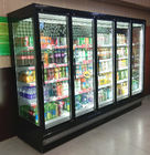 Refrigerador refrigerando da exposição de Multideck do supermercado do fã com porta de vidro