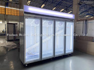2000L congelador ereto de vidro das portas comerciais do supermercado 4