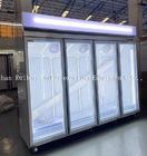 Congelador de refrigerador vertical de vidro da exposição do gelado da porta do congelador 2000L do supermercado