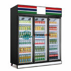 Congelador de refrigerador vertical da porta de vidro fria comercial do refrigerador da exposição das bebidas do refrigerador do supermercado