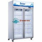 Do refrigerador comercial barato de vidro transparente vertical da exposição das portas da porta do congelador refrigerador profundo