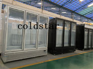 1600L 3 congelador ereto 110V da exposição da porta R290 para o gelado