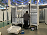 Cerveja mais fria vertical do leite da bebida da exposição das portas do congelador de refrigerador 4 do supermercado