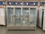 congelador ereto da porta 2000L de vidro