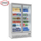Refrigerador e congelador de vidro refrigerando rápidos do supermercado do refrigerador do suporte de exposição do refrigerador da porta