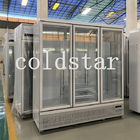 Congelador ereto de creme frio da exposição de Drink&amp;Ice com sistema de refrigeração do fã