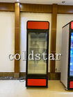 Automático degele o refrigerador ereto da exposição do congelador de vidro da bebida da porta
