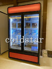 Mostra refrigerada do congelador da porta do supermercado alimento de vidro comercial