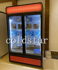 Congelador de vidro ereto comercial da exposição do gelado da mostra do congelador da porta de -22C