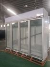 Refrigerador de vidro comercial da exposição da porta do congelador de refrigerador de 4 portas
