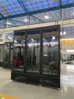 fã de vidro da porta 1500L que refrigera o congelador vertical do supermercado ereto comercial do refrigerador da mostra