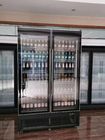 Vitrina de vidro do refrigerador da bebida da bebida da porta 2, refrigerador comercial da porta dobro do supermercado