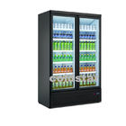 Da montagem de vidro da parte inferior do equipamento do refrigerador da bebida das portas do supermercado 2 refrigerador vertical da exposição