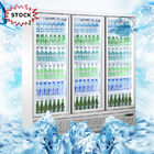 Mostra de vidro do refrigerador da porta do refrigerador 1500L da exposição do refresco do compressor R290 de Embraco