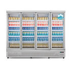 Do refrigerador frio vertical comercial da exposição da bebida do refrigerador da bebida da cerveja de 4 portas refrigerador de vidro da porta