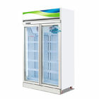Congelador de refrigerador de vidro da exposição da porta do congelador ereto da porta dobro do supermercado