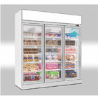 Fã que refrigera o refrigerador de vidro da mostra do supermercado da porta do congelador comercial vertical