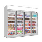 Congelador de refrigerador comercial do congelador de vidro por atacado da exposição da porta do supermercado