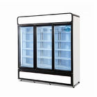 Congelador ereto industrial congelado supermercado da porta de vidro do alimento 3