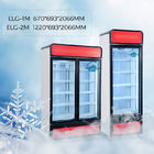 Do refrigerador de vidro comercial do supermercado do refrigerador da exposição do gelado da porta de -22C mostra ereta do congelador