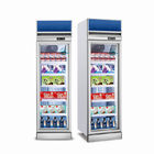 Congelador vertical de vidro comercial do refrigerador 400L da exposição da bebida do refrigerador da porta do equipamento de refrigeração
