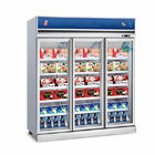 Equipamento de refrigeração de vidro ereto do refrigerador do congelador da porta da loja