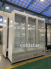 Refrigerador de vidro ereto da exposição do refresco da porta R290 para o supermercado