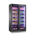Refrigerador ereto comercial do refrigerador da exposição da cerveja da bebida do equipamento de refrigeração