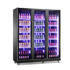 Do refrigerador de vidro da porta do preto do refrigerador da barra da cerveja refrigerador ereto da bebida da garrafa de vidro