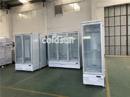 Equipamento de refrigeração comercial, refrigerador de vidro vertical da exposição da porta 2~8° para a cerveja da bebida