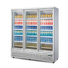 1600L refrigerador ereto da porta de vidro da vitrina do refrigerador do refresco de 5 camadas