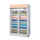 Do refrigerador de vidro da cerveja da porta dos refrigeradores dois da exposição do supermercado refrigerador ereto da bebida da bebida