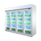 Refrigerador de vidro do refrigerador do refrigerador da porta da exposição refrigerar de ar do equipamento do supermercado
