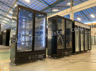 Refrigerador ereto da exposição das portas de vidro triplas comerciais do congelador 4
